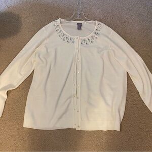 Embellished Laura Scott XL Cardigan Sweater